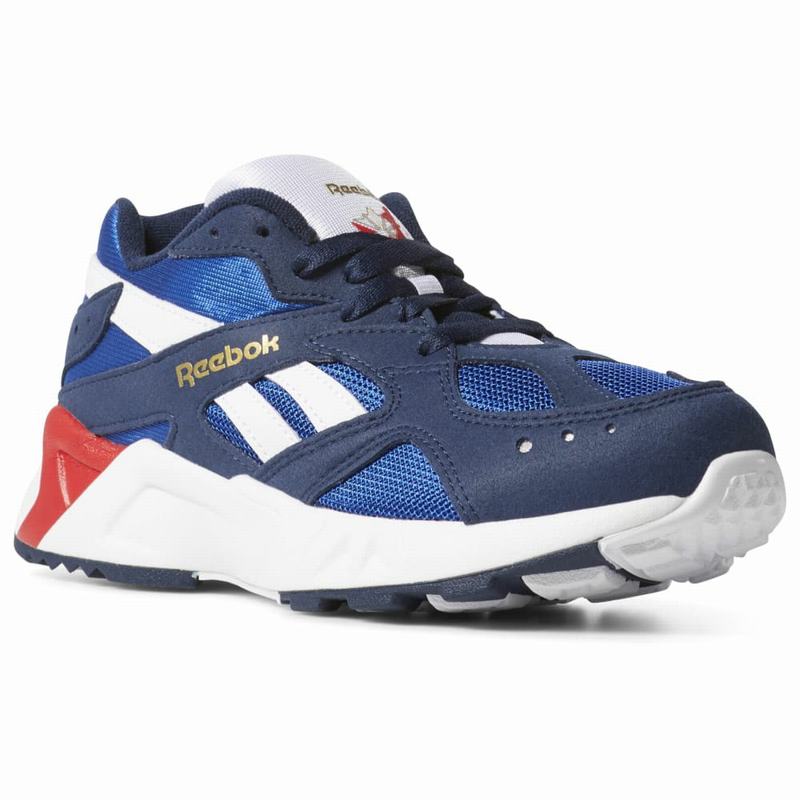Tenisi Reebok Aztrek X Gigi Hadid Baieti Bleumarin/Albastru Regal/Albi Romania IJ9980ZO